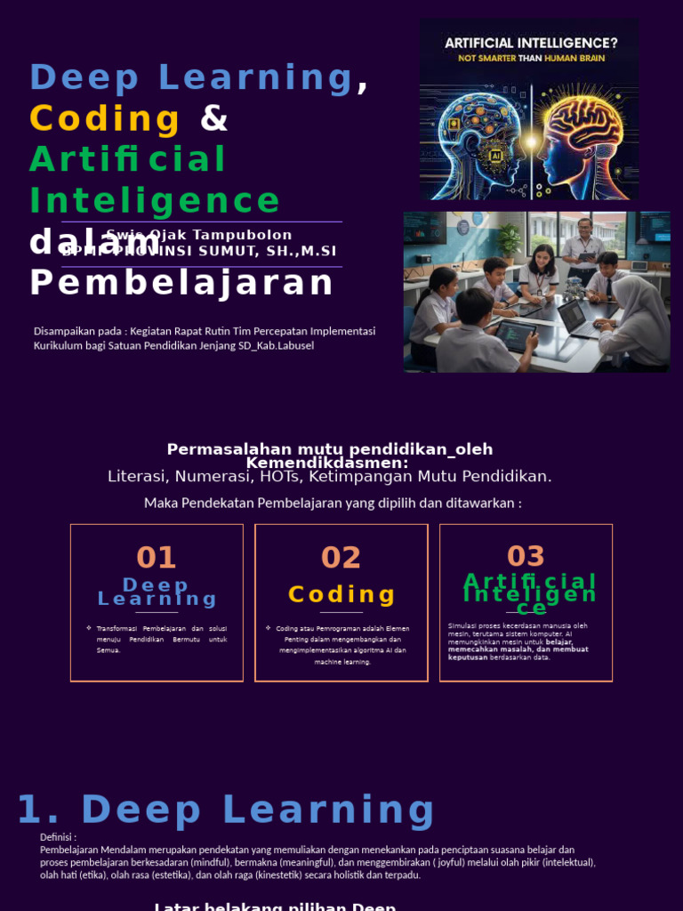 Deep Learning untuk Pendidikan Berkualitas | PDF