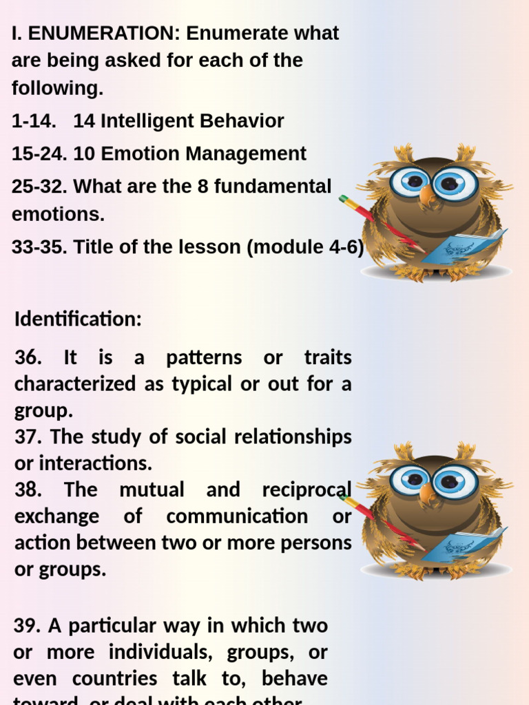 Intelligent Behavior and Emotion Guide | PDF