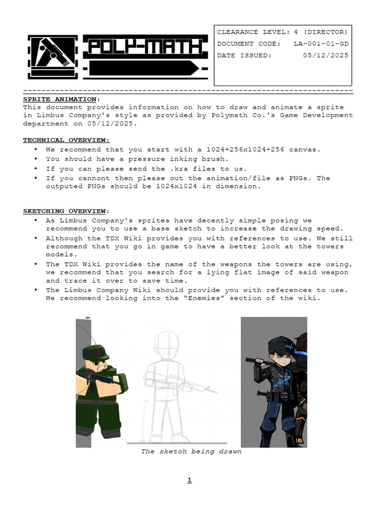 Sprite Animation Guide for Limbus Company | PDF