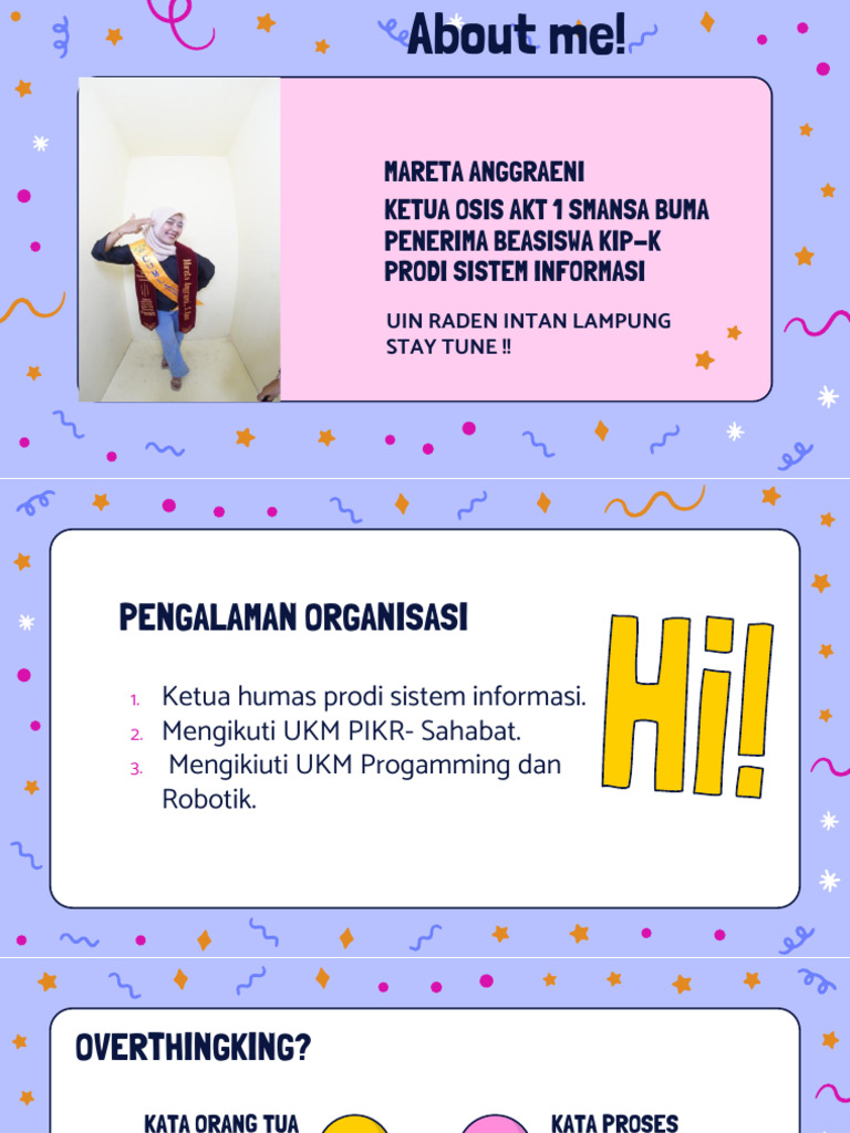 Profil Mareta Anggraeni: Ketua OSIS & Mahasiswa | PDF
