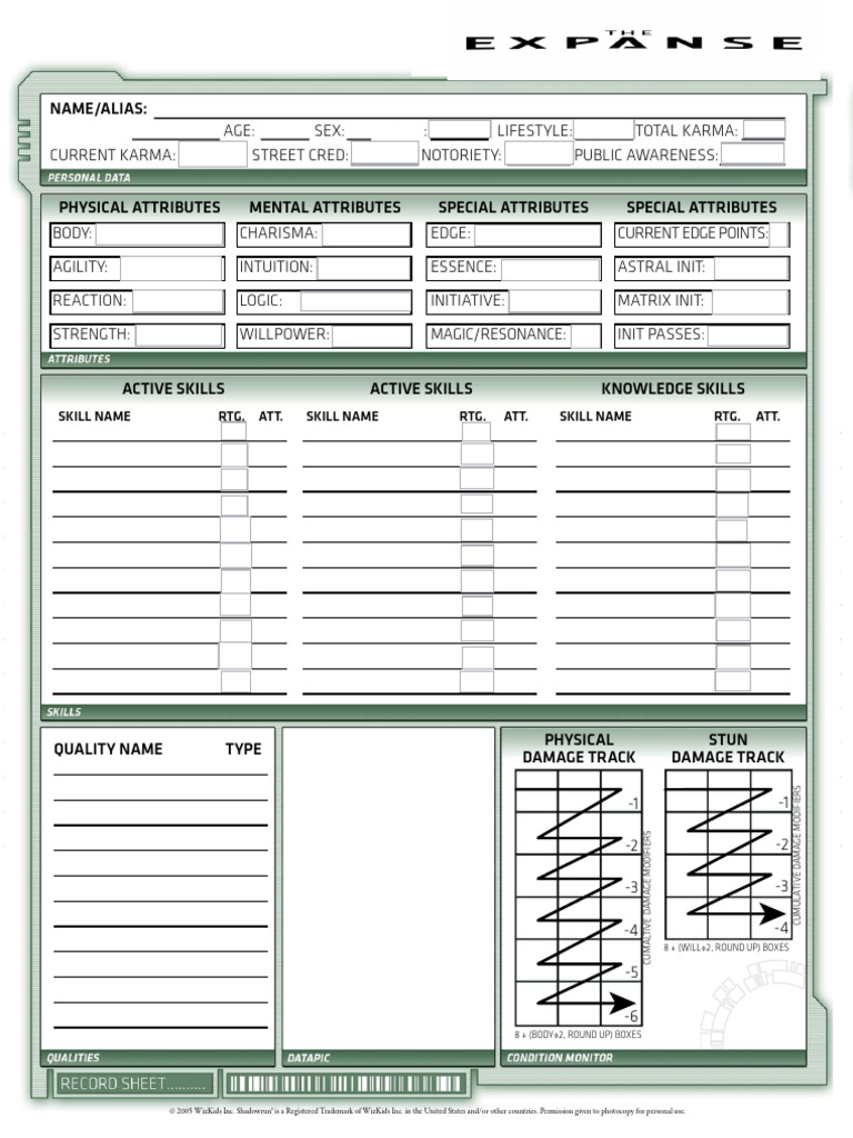 Shadowrun Character Skills Overview | PDF | Role Playing Games | Gaming