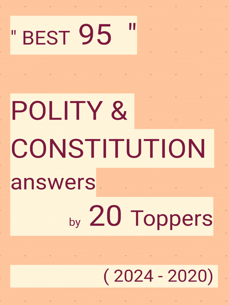 Polity and Constitution - Sample | PDF
