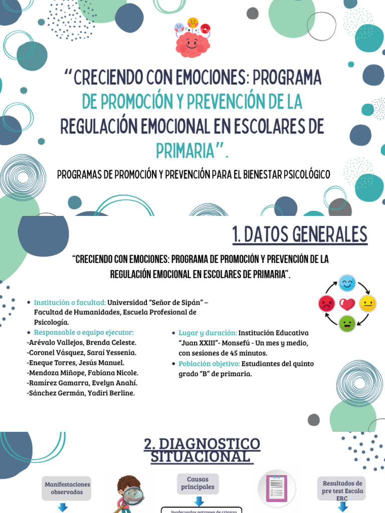 Programa de Regulación Emocional Escolar | PDF | Las emociones ...