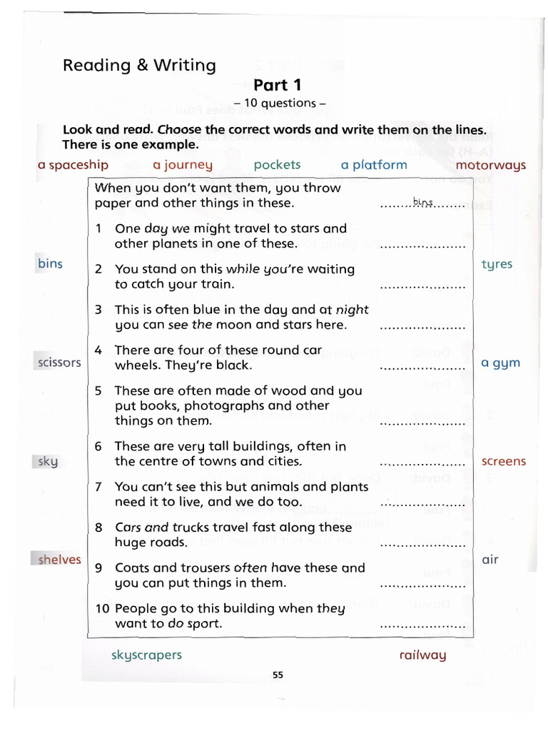 Interactive Reading and Writing Exercises | PDF