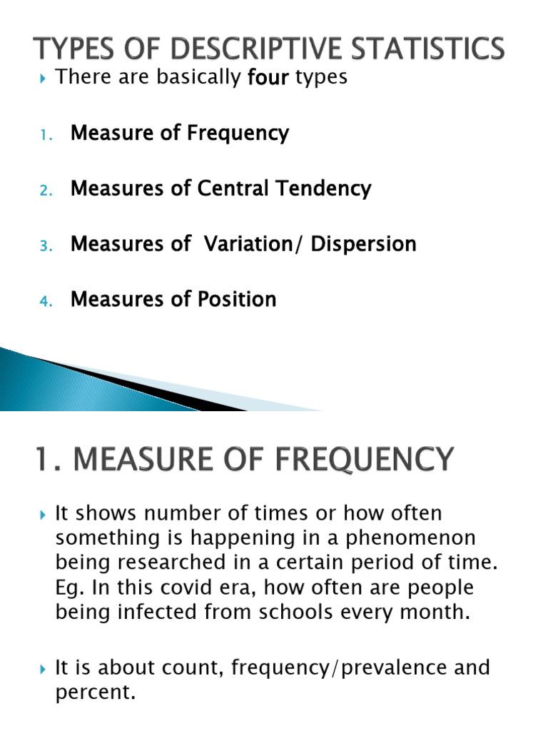 Types of Statistical Measures Explained | PDF | Statistics | Null ...