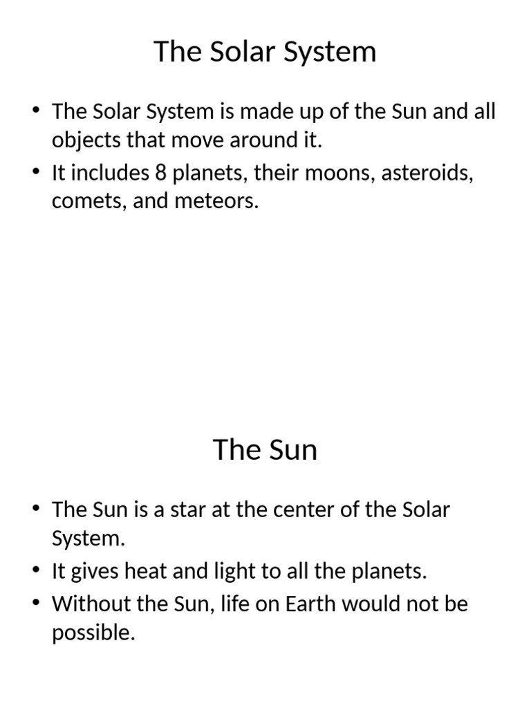 Overview of the Solar System | PDF