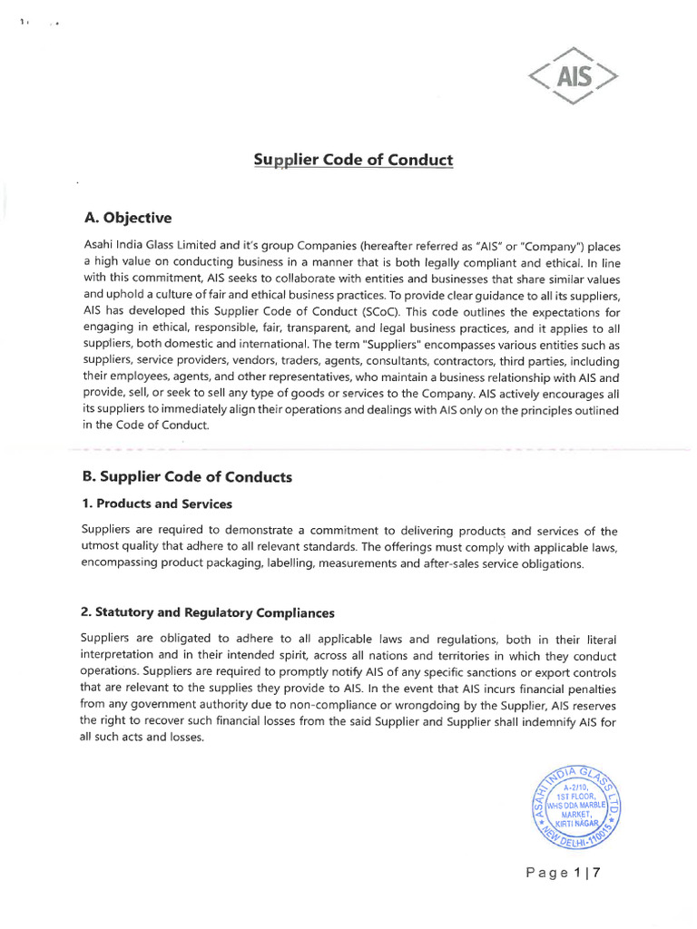 Supplier Code of Conduct | PDF