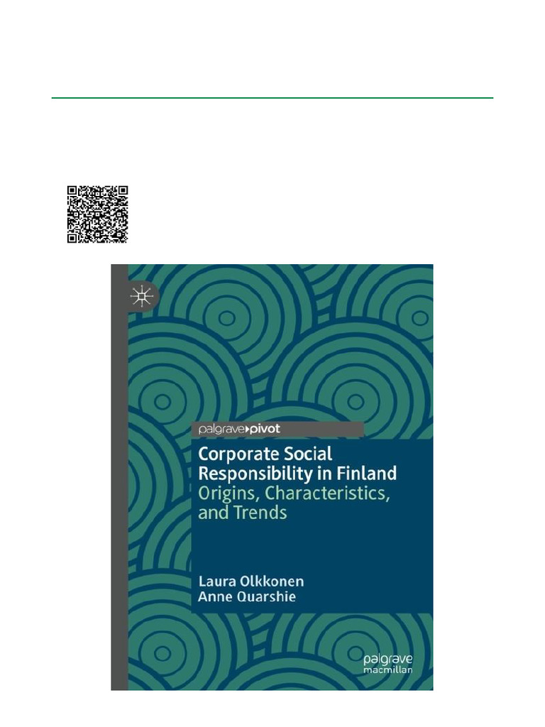 Corporate Social Responsibility in Finland Origins, Characteristics ...
