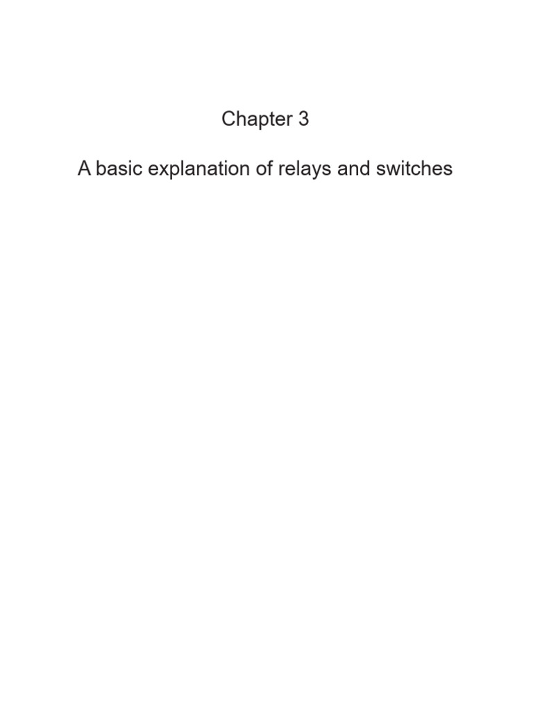 Understanding Relays and Switches Basics | PDF | Relay | Switch
