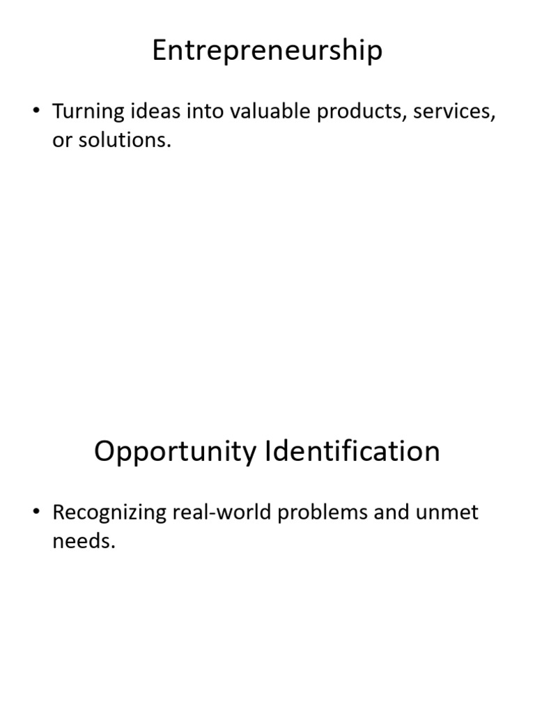 Entrepreneurship Presentation | PDF