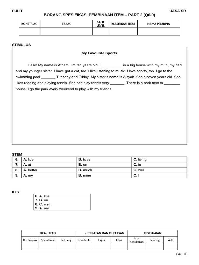 CEFR Sports Writing Assessment Guide | PDF