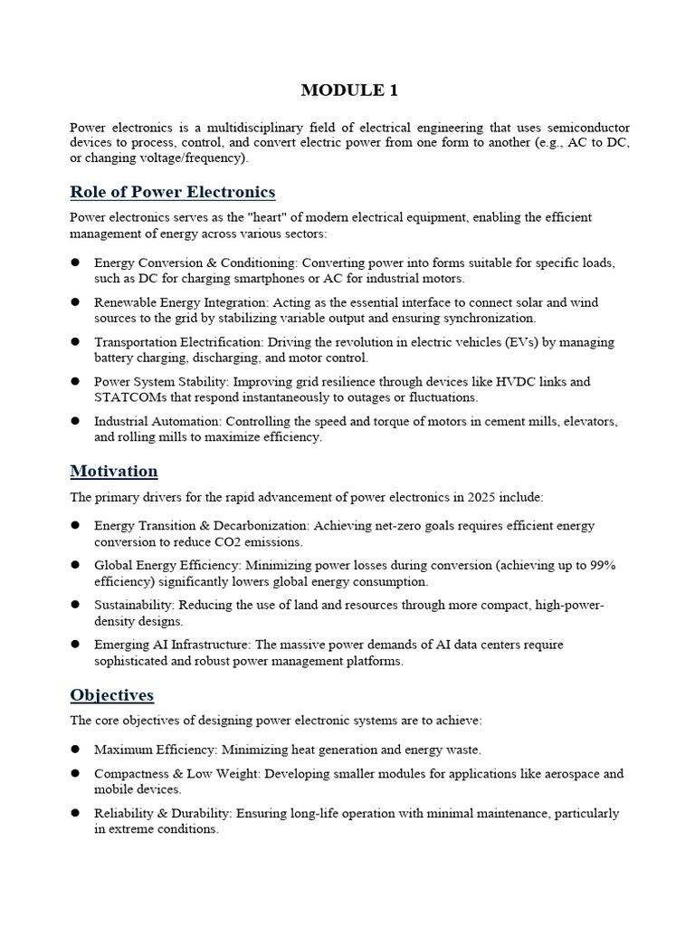 Power Electronics Introduction | PDF | Power Electronics | Electric Motor