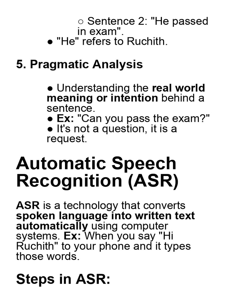 Understanding Automatic Speech Recognition | PDF