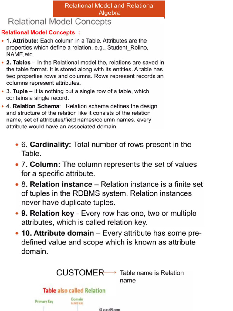 Relational Model & Algebra1 | PDF