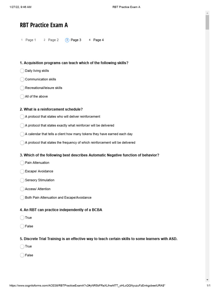 RBT Practice Exam Questions and Answers | PDF