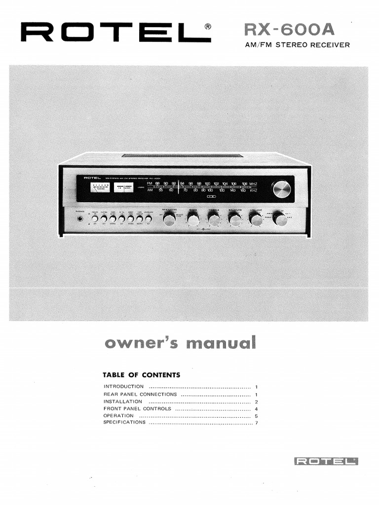 RX-600A-OM | PDF
