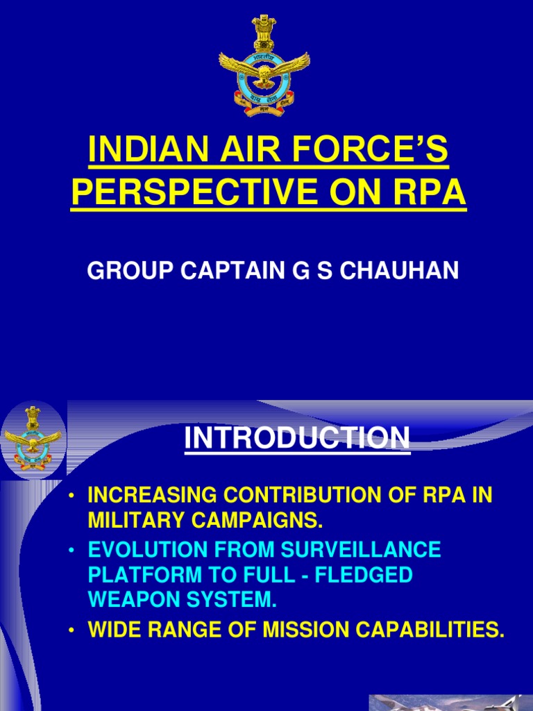 Indian Air Force's Perspective On Remotely Piloted Aircraft (RPA) | PDF ...