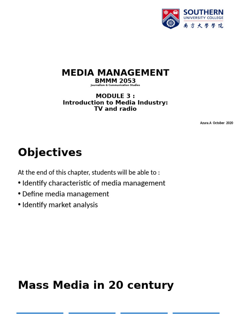 Media Management in TV and Radio | PDF | Mass Media | Human Communication