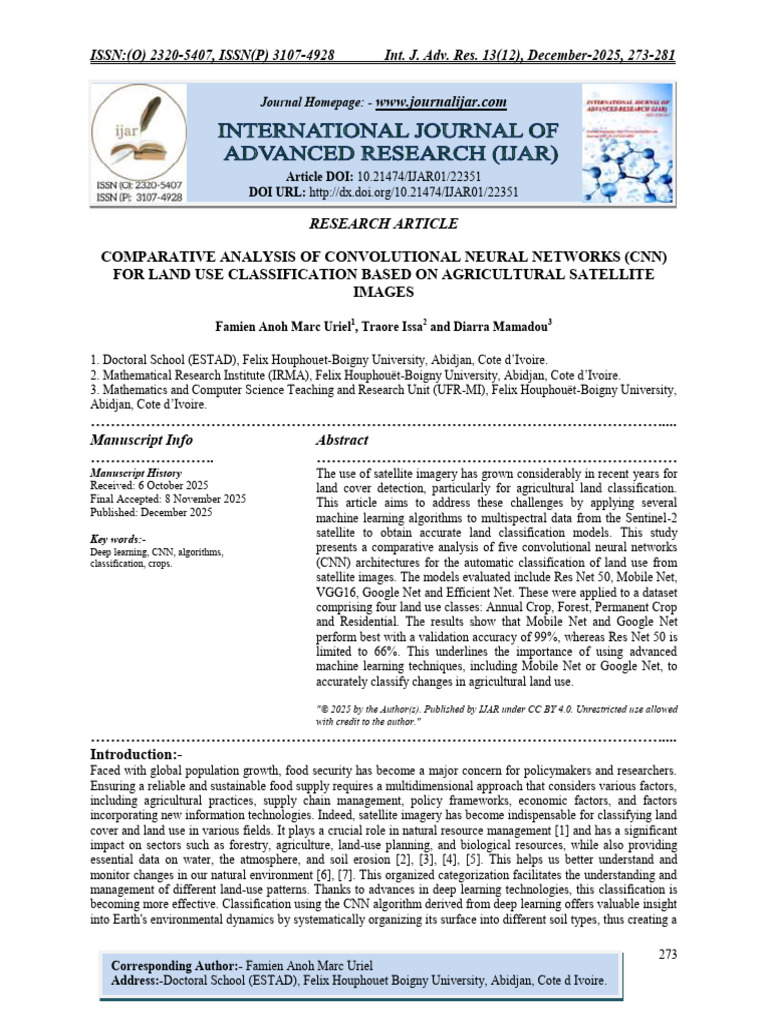 CNNs for Agricultural Land Classification | PDF | Deep Learning ...