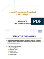 Kuliah 12 Lima Elemen Struktur Organisasi