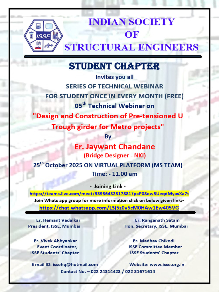 Student Chapter: Indian Society OF Structural Engineers | PDF
