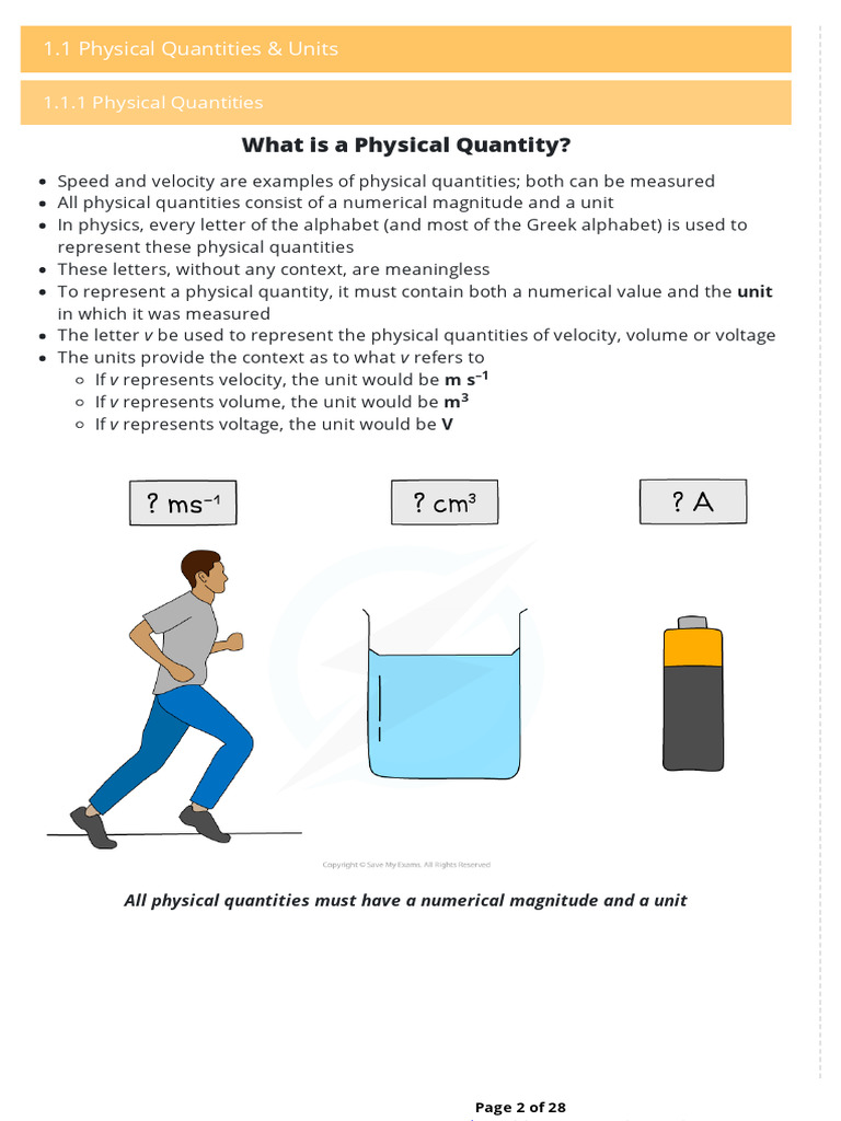 Understanding Physical Quantities and Units | PDF