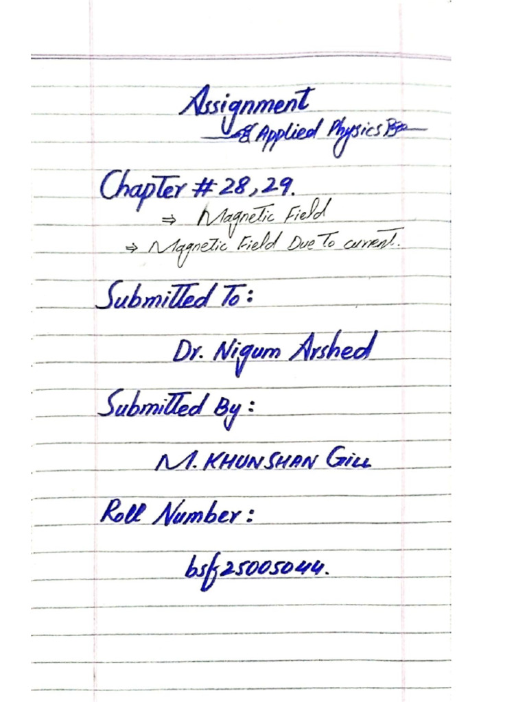 Applied Physics Chapter 28,29 Problems | PDF