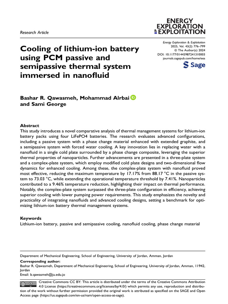 8.cooling of Lithium-Ion Battery Using PCM Passive and Semipassive ...