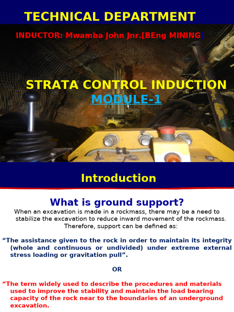 Ground Support Techniques in Mining | PDF | Screw | Friction