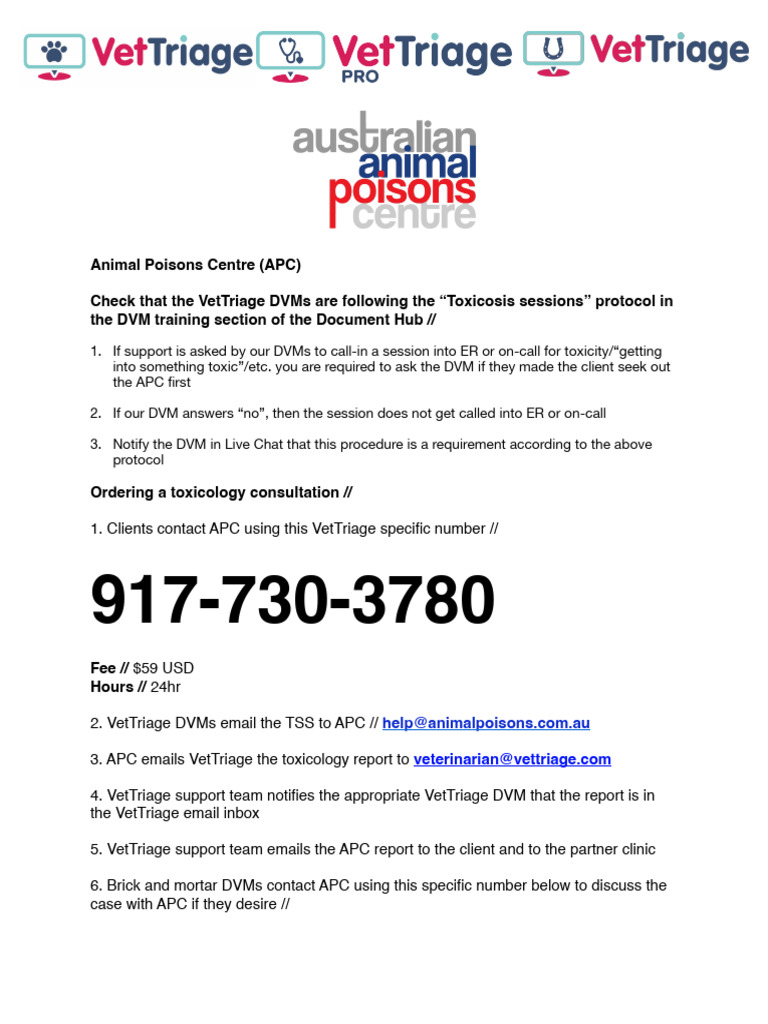 VetTriage Toxicology Protocol Guide | PDF