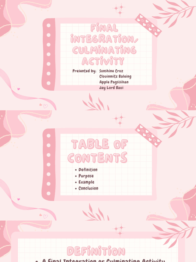 Final Integration Activity Overview | PDF | Learning | Knowledge