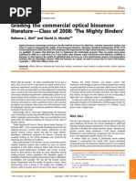 Grading The Commercial Optical Biosensor Literature-Class of 2008: The Mighty Binders'