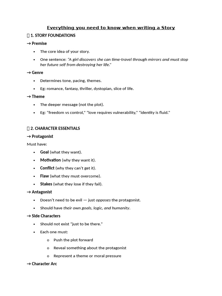 Essential Guide to Story Writing | PDF | Plot (Narrative)