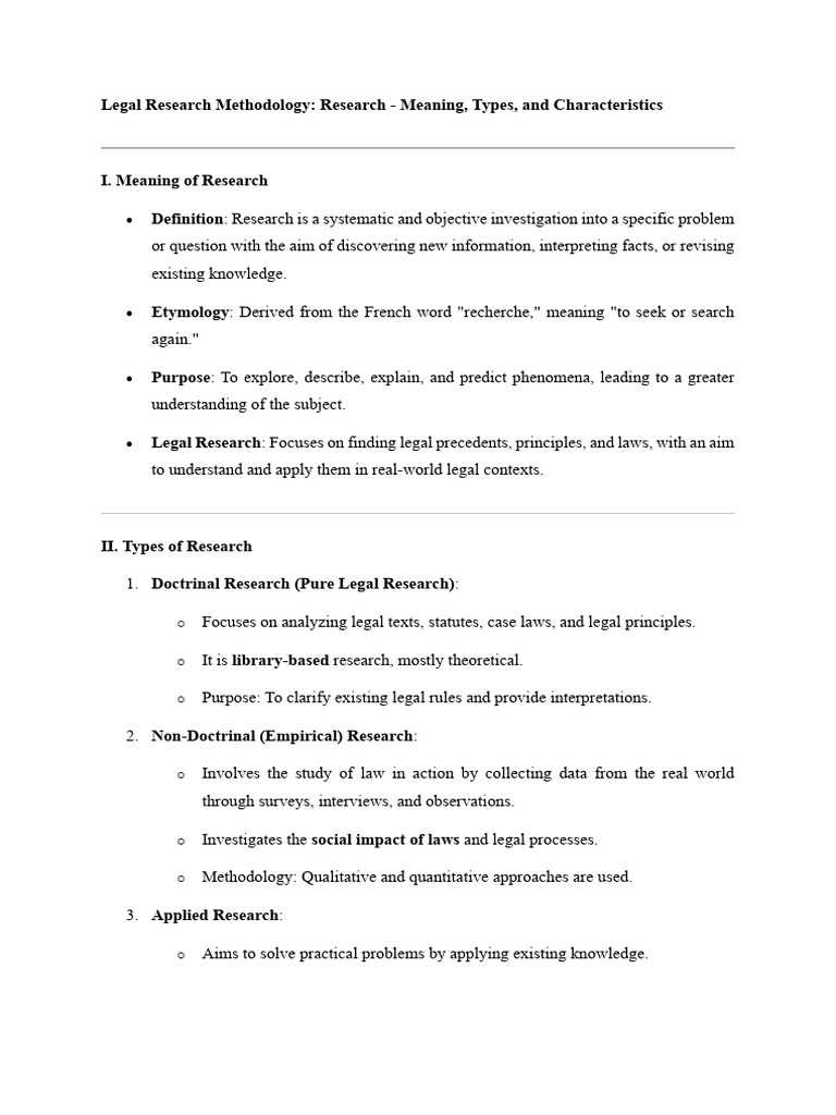 Legal Research Methodology Explained | PDF | Positivism | Methodology