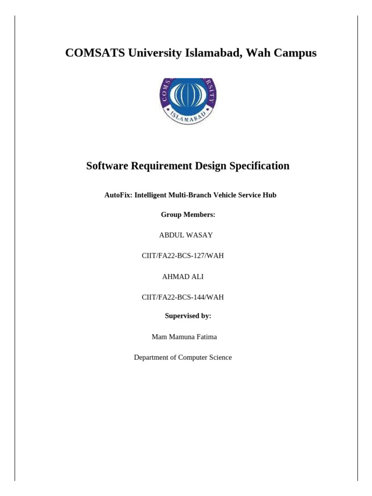 Software Requirement and Design Specification (SRDS) | PDF | Analytics ...