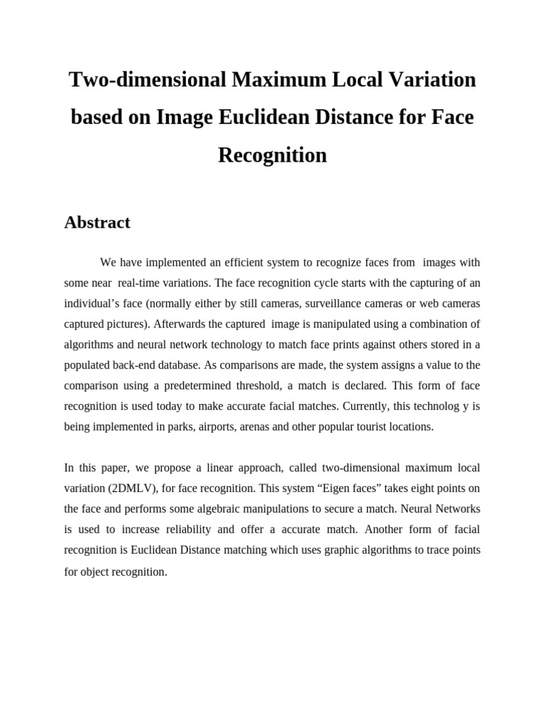 Two Dimensional Maximum Local Variation Based On Image Euclidean ...