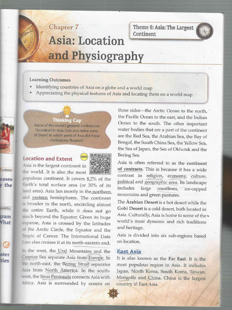 Asia - The Physiography Easy Explaination Notes by Vishal Sir | PDF