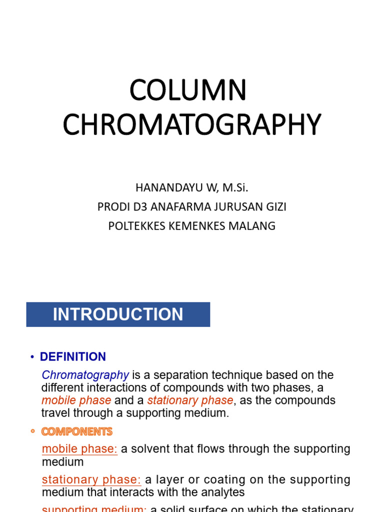 Understanding Column Chromatography Techniques | PDF | Chromatography ...
