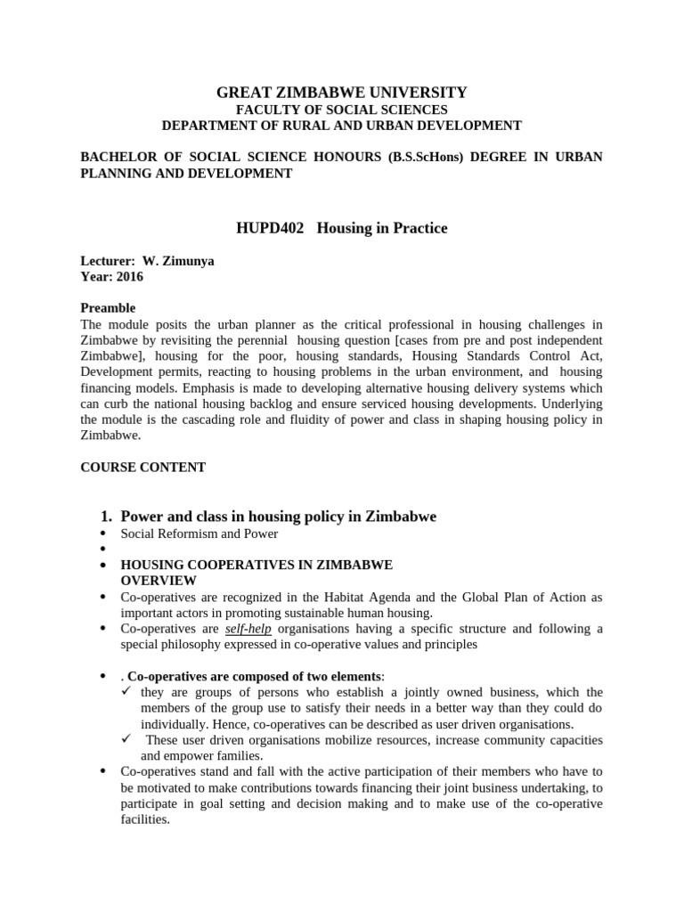Lecture 5 - Housing in Practice | PDF | Cooperative | Ownership