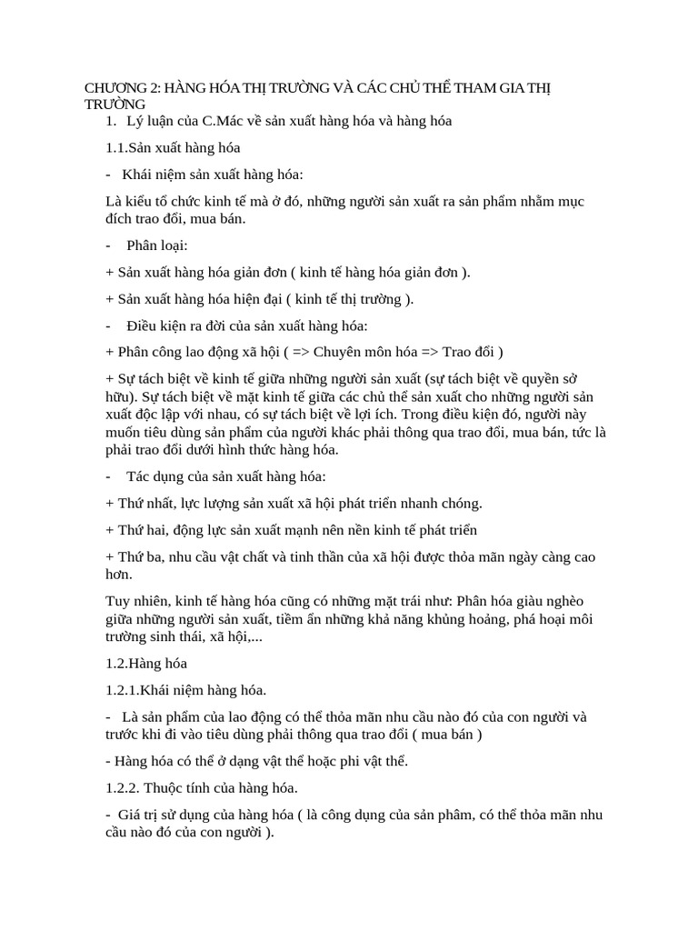 CHƯƠNG 2 KTCT | PDF