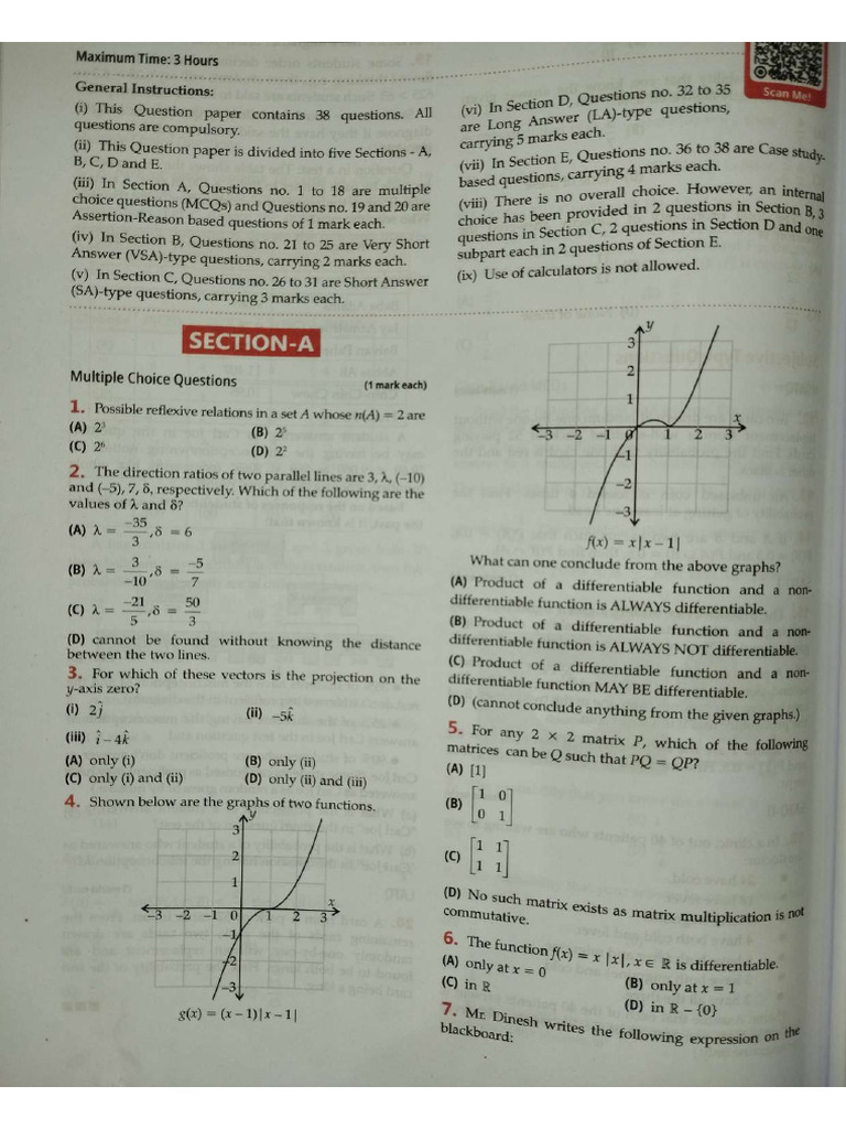 Practice Paper Mathematics - 03 | PDF