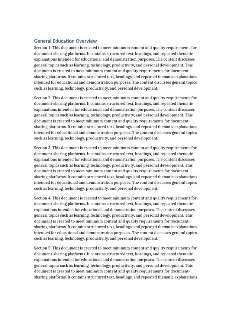 General Education Insights and Topics | PDF | Learning | Academic ...