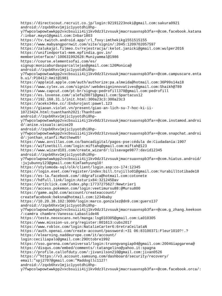 List of Login Links and Credentials | PDF