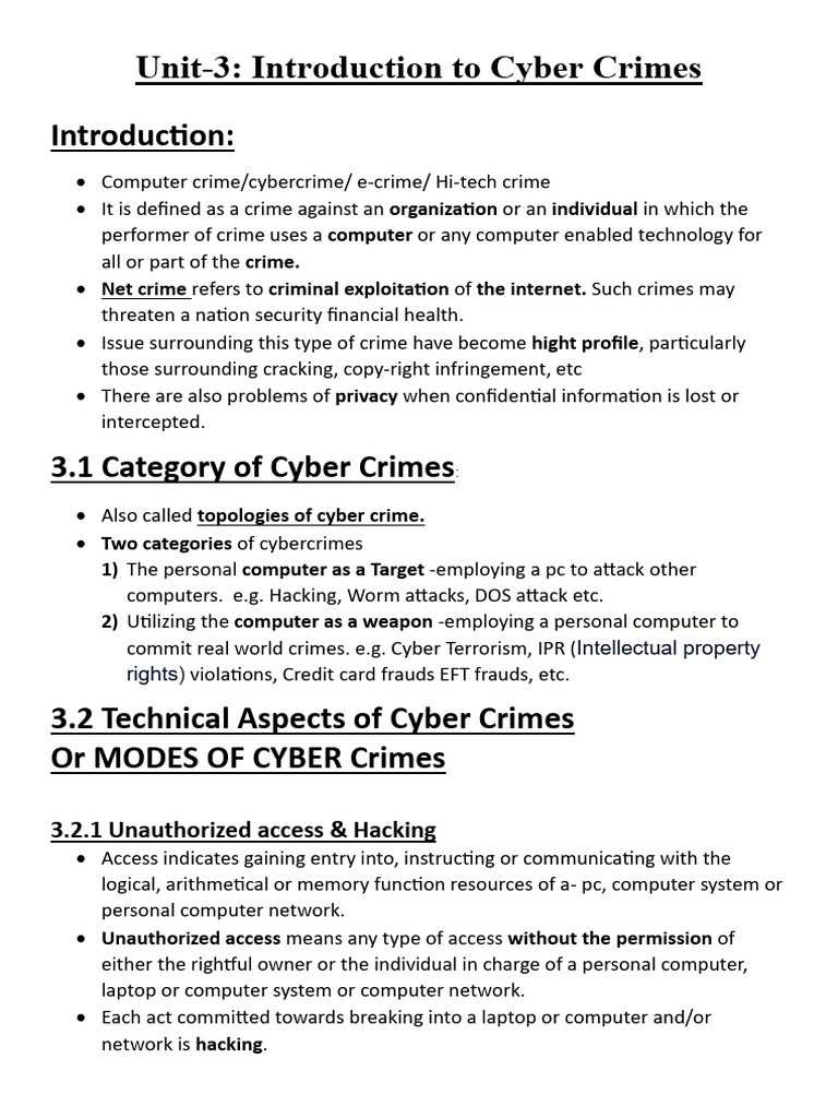 Overview of Cyber Crimes and Types | PDF | Email Spam | Computer Virus