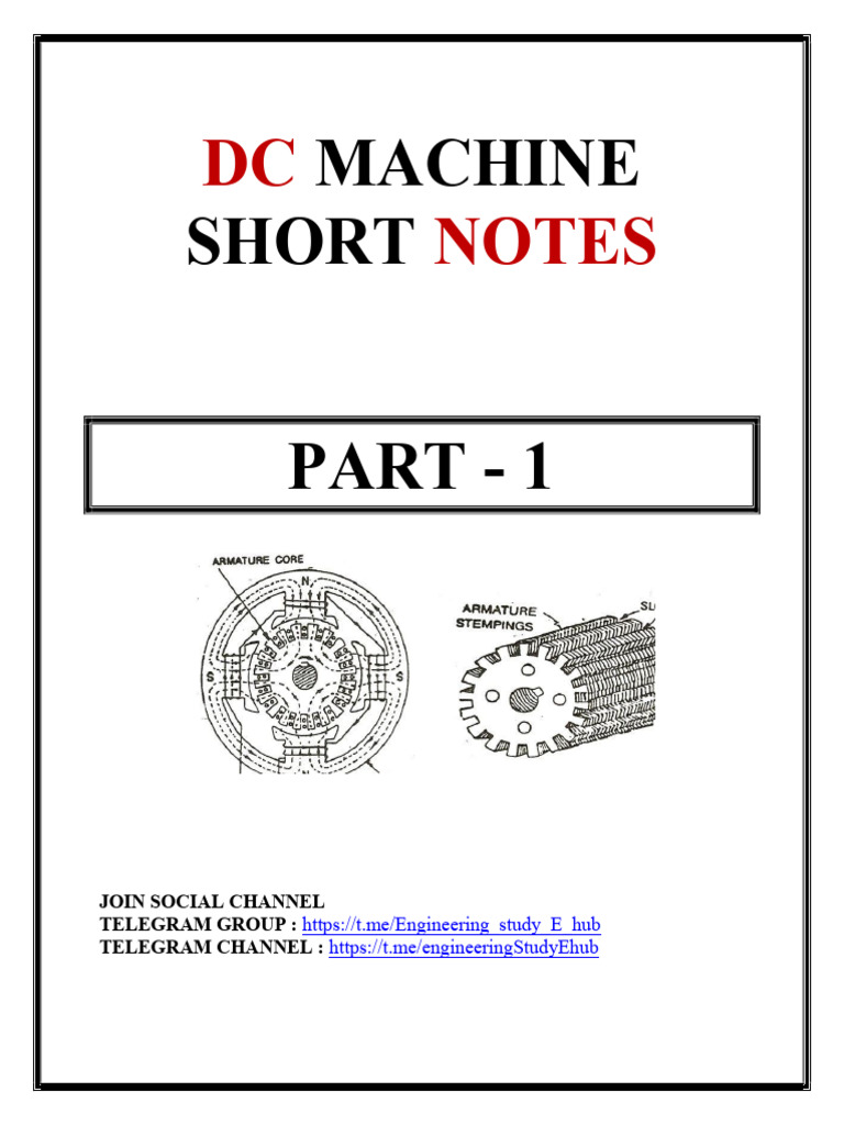 DC Machines: Key Concepts & Applications | PDF | Electric Motor ...