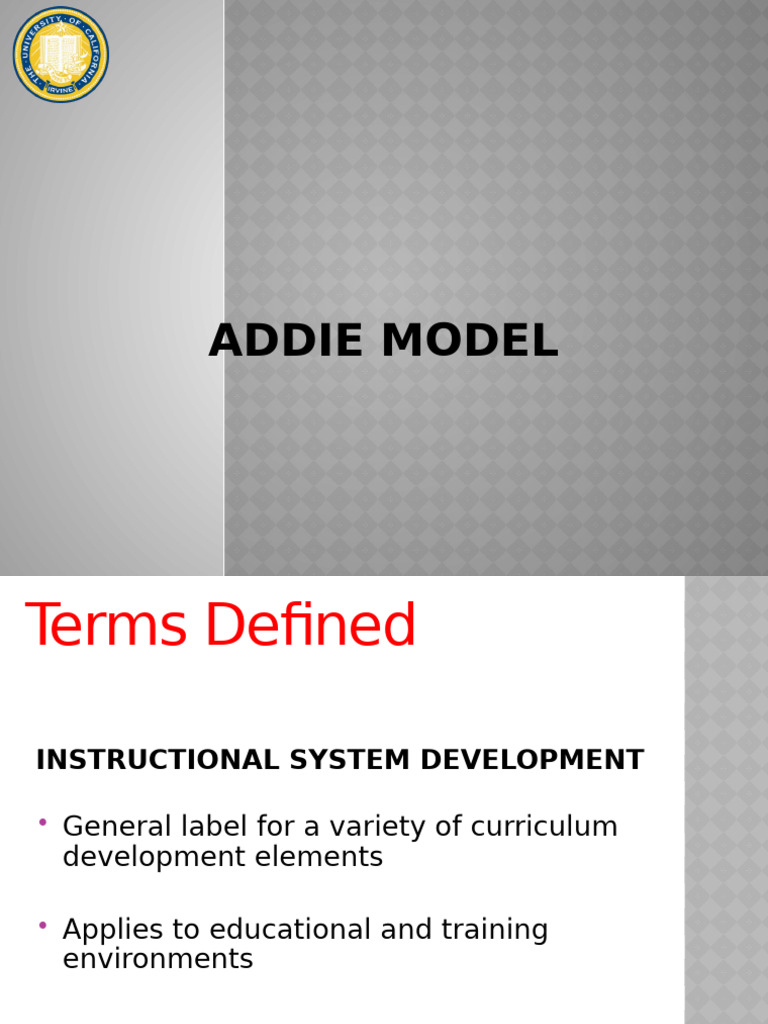 Addie | PDF | Teaching | Learning