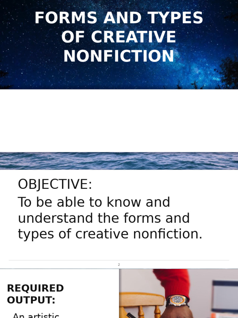 Types of Creative Nonfiction Explained | PDF | Blog | Biography