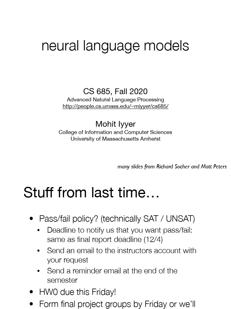 Neural Language Models Overview | PDF | Algorithms | Computational ...