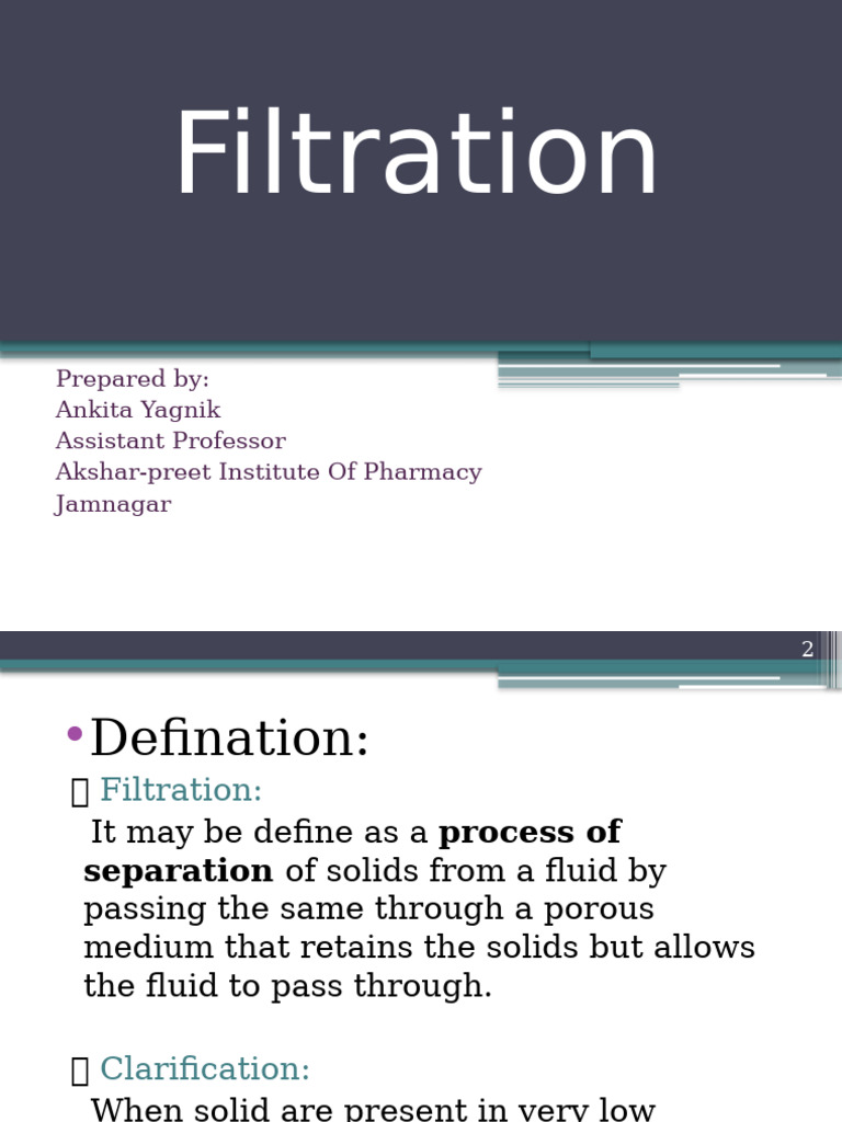 Filtration Processes and Techniques Explained | PDF | Filtration | Porosity