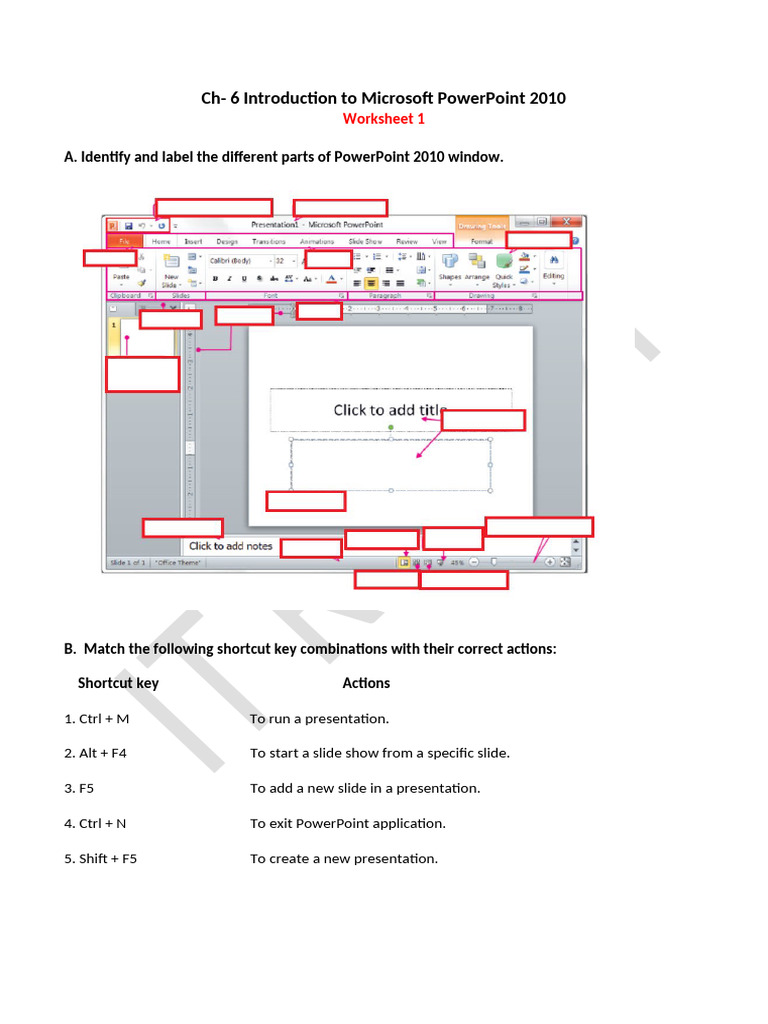 PowerPoint 2010 Basics and Shortcuts Guide | PDF | Microsoft Power ...